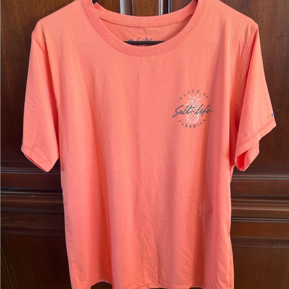Salt Life Coral-Peach Pocket Graphic Tee